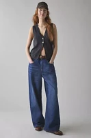 BDG Monica Button-Front Flyaway Sweater Vest Top
