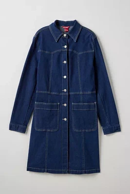Vintage By Little Runaway Denim Button-Front Mini Dress