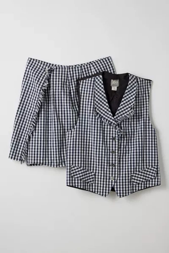 Vintage By Little Runaway Gingham 2-Piece Skirt Set