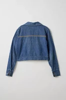 Vintage By Little Runaway Cropped Denim Jacket