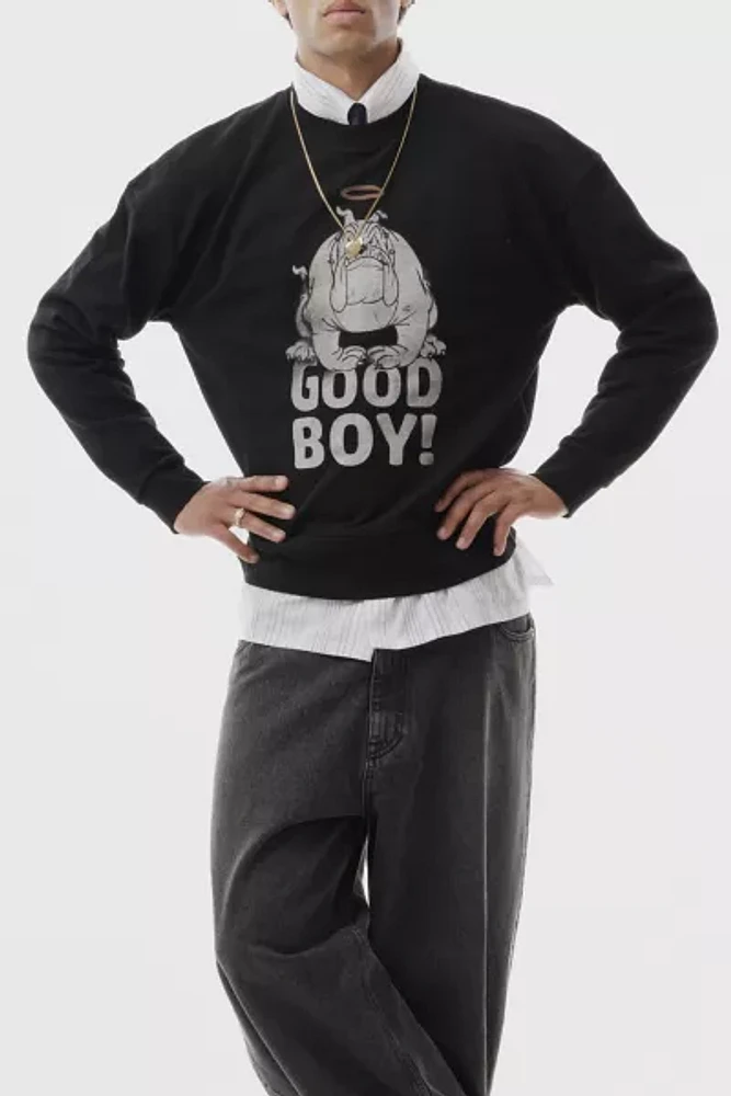 LC23 Good Boy Graphic Crew Neck Sweatshirt