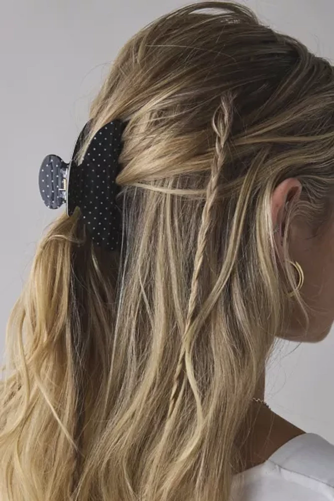 Printed Polka Dot Claw Clip
