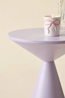 Saylor Round Metal Hourglass Side Table