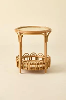 Zoe Round Rattan Storage Side Table