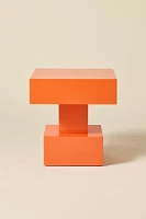 Rowan Geometric Block Wood Side Table