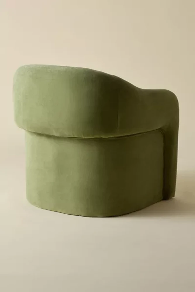 Skye Curving Upholstered Arm Chair