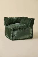 Evie Velvet Bean Bag Corner Lounge Chair
