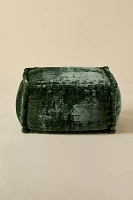 Evie Square Velvet Bean Bag Ottoman