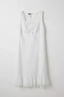 Vintage By Little Runaway White Lace Empire Waist Midi Dress