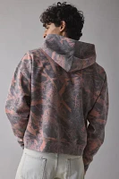 Woodland Camo Pattern Zip-Up Hoodie Sweatshirt
