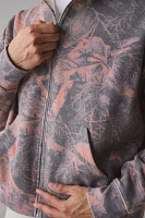 Woodland Camo Pattern Zip-Up Hoodie Sweatshirt