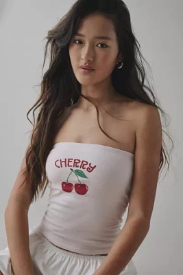 Freshly Picked Fruit Graphic Cropped Tube Top