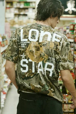 Lone Star Beer Graphic Camo Tee
