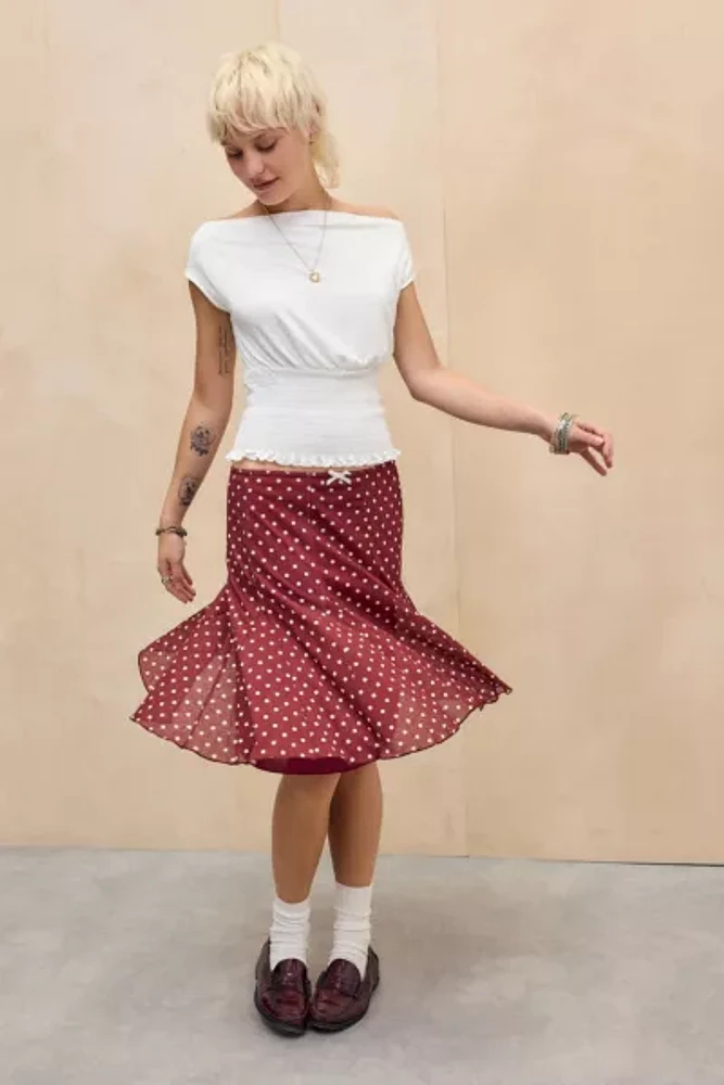 UO Joni Godet Midi Skirt