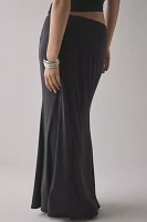 UO Harlow Cupro Low-Rise Maxi Skirt