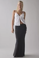 UO Harlow Cupro Low-Rise Maxi Skirt