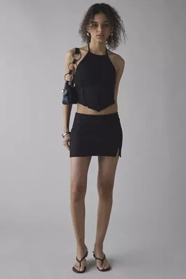 UO Cypress Textured Halter Top & Mini Skirt Set