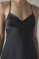 Kimchi Blue Slip It On Tie-Back Satin Mini Dress