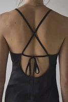 Kimchi Blue Slip It On Tie-Back Satin Mini Dress