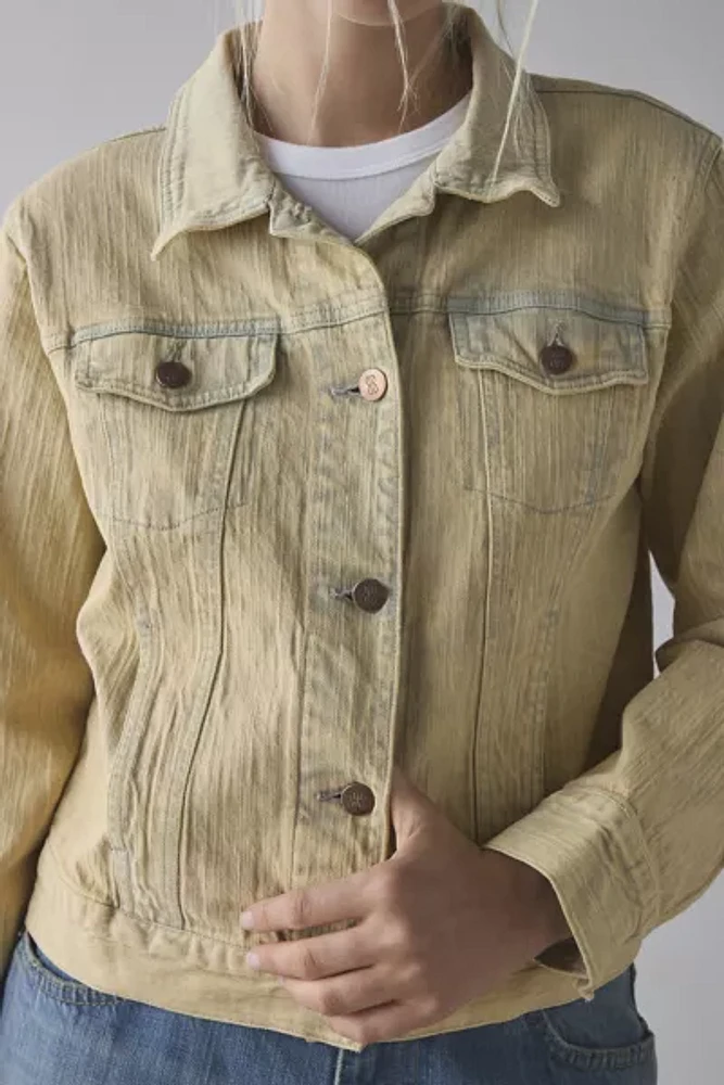 ReMADE By UO Overdyed Fitted Denim Jacket