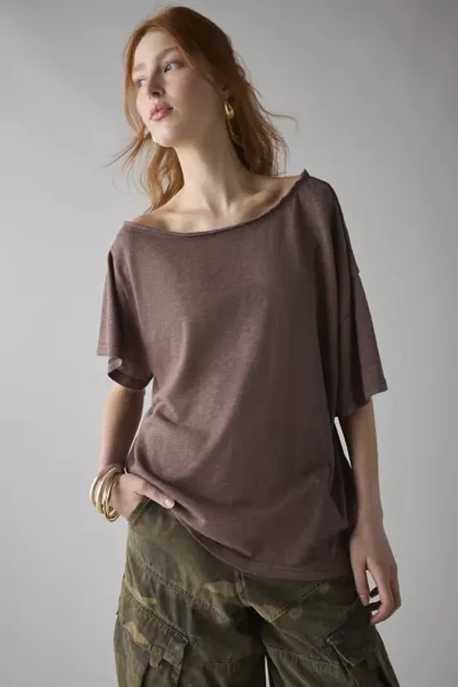 BDG Courtney Off-The-Shoulder Oversized Tee