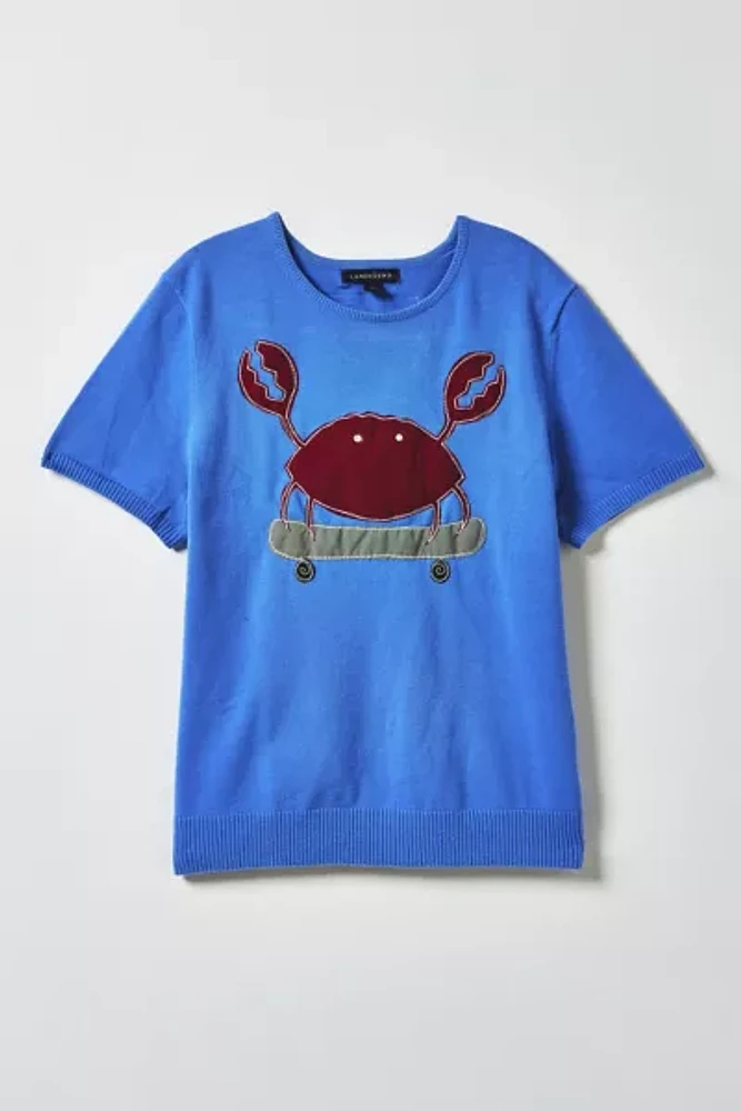 Vintage By Magg’s Rags Sk8r Crab Patched Graphic Sweater Tee