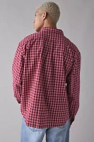 XLARGE Plaid Patch Logo Long Sleeve Shirt