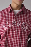 XLARGE Plaid Patch Logo Long Sleeve Shirt