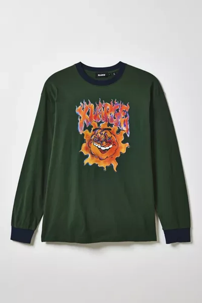 XLARGE Burning Graphic Long Sleeve Tee