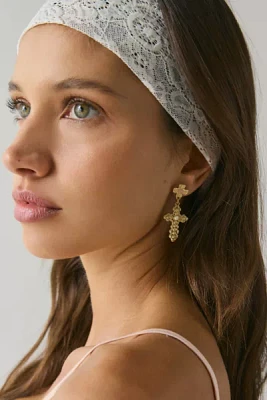 Christa Statement Cross Dangle Earring