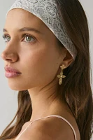 Christa Statement Cross Dangle Earring