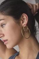 Thin Twist Waterproof Hoop Earring Set