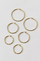 Thin Twist Waterproof Hoop Earring Set