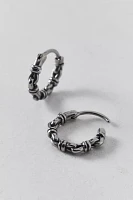 Stainless Steel Mini Rope Hoop Earring