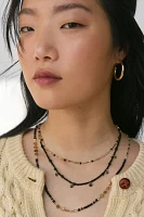 Cara Long Bead Layering Necklace Set