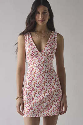 Glamorous Ditsy Floral Plunge Slip Mini Dress