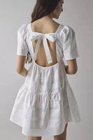 Glamorous Open Tie-Back Bow Babydoll Mini Dress