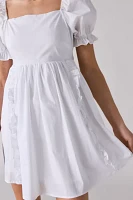 Glamorous Double Tie-Back Bow Ruffle Babydoll Mini Dress