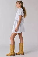 Glamorous Double Tie-Back Bow Ruffle Babydoll Mini Dress