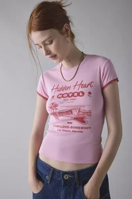Hidden Heart Hotel Graphic Baby Tee