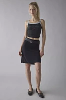 Diamanté Graphic Ribbed Knit Cropped Cami