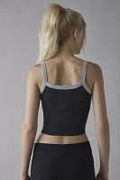 Diamanté Graphic Ribbed Knit Cropped Cami