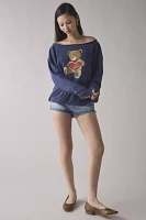 BDG Jessa Graphic Off-The-Shoulder Pullover