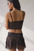 UO Ashley Lace Trim Mesh Cropped Cami