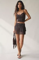 UO Ashley Lace Trim Mesh Cropped Cami