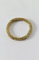 Textured Metal Beaded Stretch Bracelet