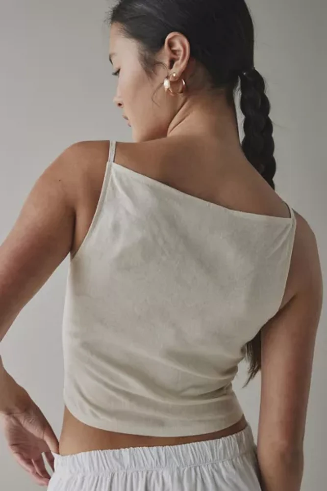 ReMADE By UO Made LA EcoVero™ Linen Button Front Tank Top