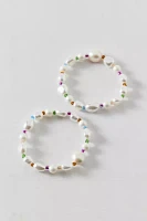 Ash Pearl Colorful Beaded Bracelets Set