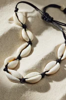 Knotted Cord Shell Anklet