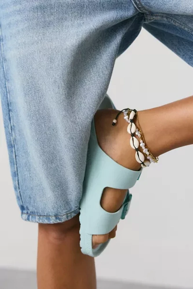 Knotted Cord Shell Anklet